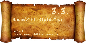 Baumöhl Bibiána névjegykártya